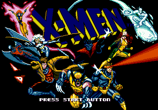 X-Men (Europe) Title Screen